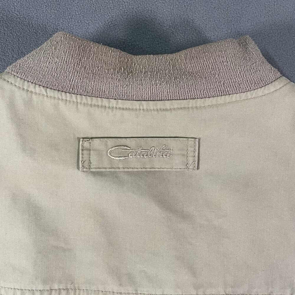 Vintage La Paz By Catalina Bomber Jacket Full Zip Lined Tan Men’s L Grandpacore - Picture 11 of 11